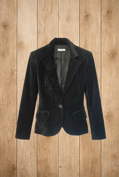 Blazer noir en velours – by Béatrice
