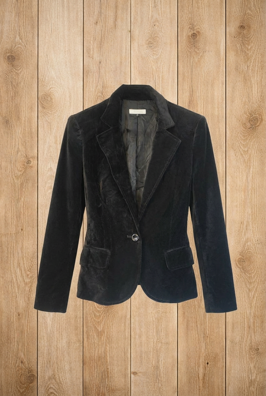 Blazer noir en velours – by Béatrice