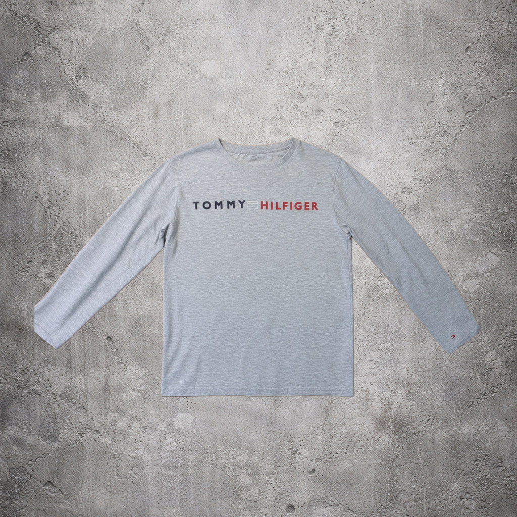Top manches longues gris Tommy Hilfiger – Taille L