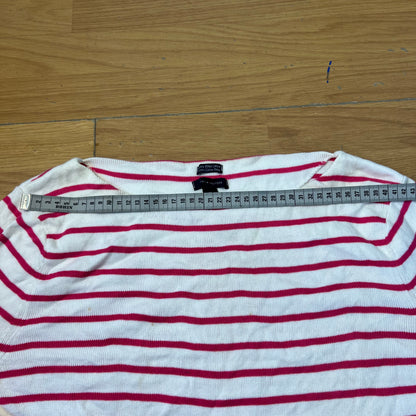 Pull rayé rose et blanc - Tommy Hilfiger (femme) - Taille XL