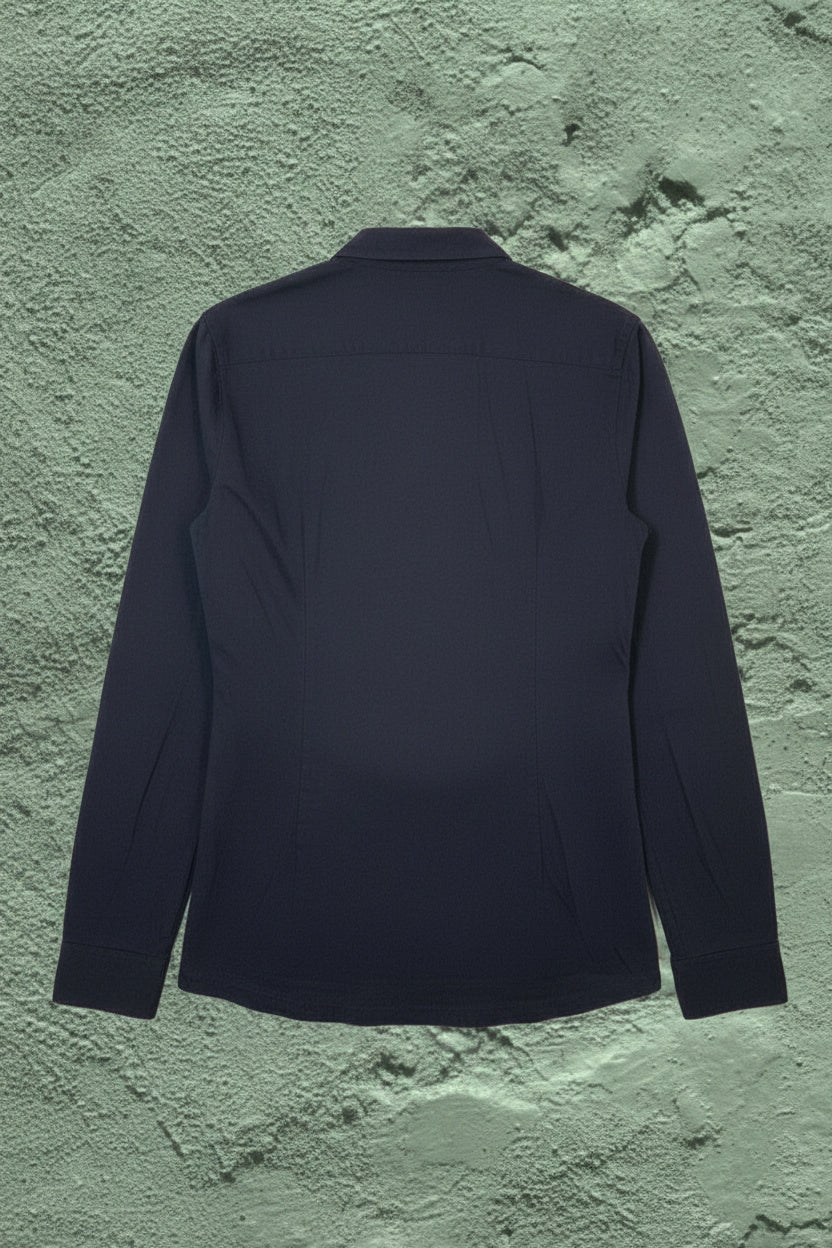 Chemise Bleu Marine Fitted – by YANNIS KINGSTON