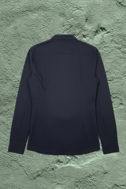 Chemise Bleu Marine Fitted – by YANNIS KINGSTON