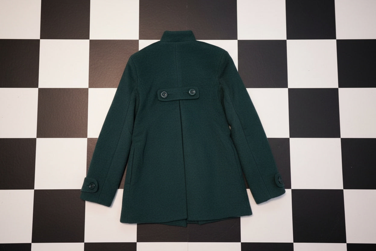 Manteau vert émeraude à coupe évasée – BY SARAH LANG