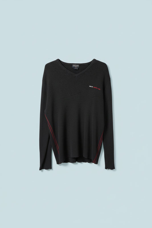 Pull noir logo blanc et rouge – BY PRMEC
