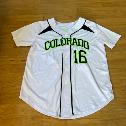 T-shirt baseball blanc Colorado n°16 - Taille XL