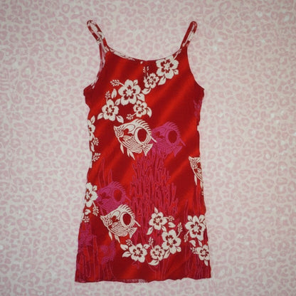 Robe rouge florale – BY SARLOTTE
