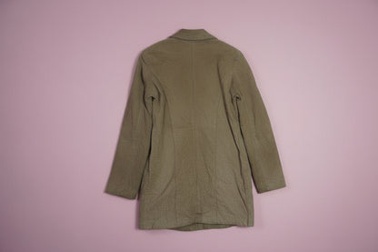 Veste en cuir beige brun longueur genou – BY ZAINAB