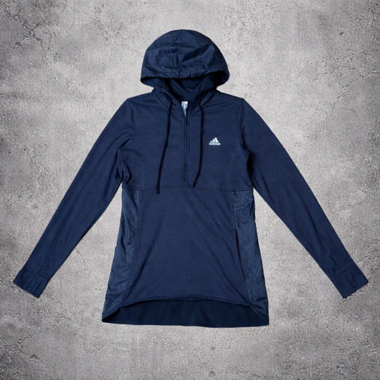 Hoodie quarter zip noir - Adidas - Taille S