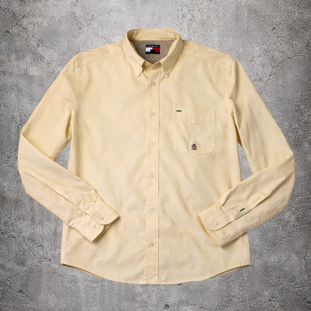 Chemise jaune pastel Tommy Hilfiger – Taille – XL
