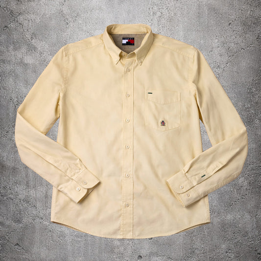 Chemise jaune pastel Tommy Hilfiger – Taille – XL