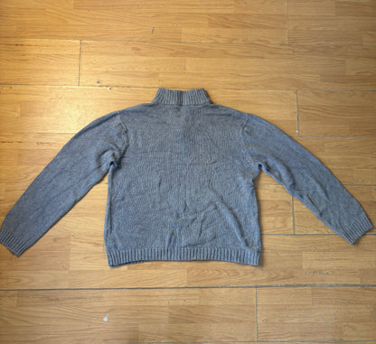 Pull en maille quarter-zip gris - Chaps - Taille L