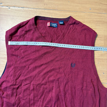 Pull sans manches bordeaux - Chaps - Taille XXL