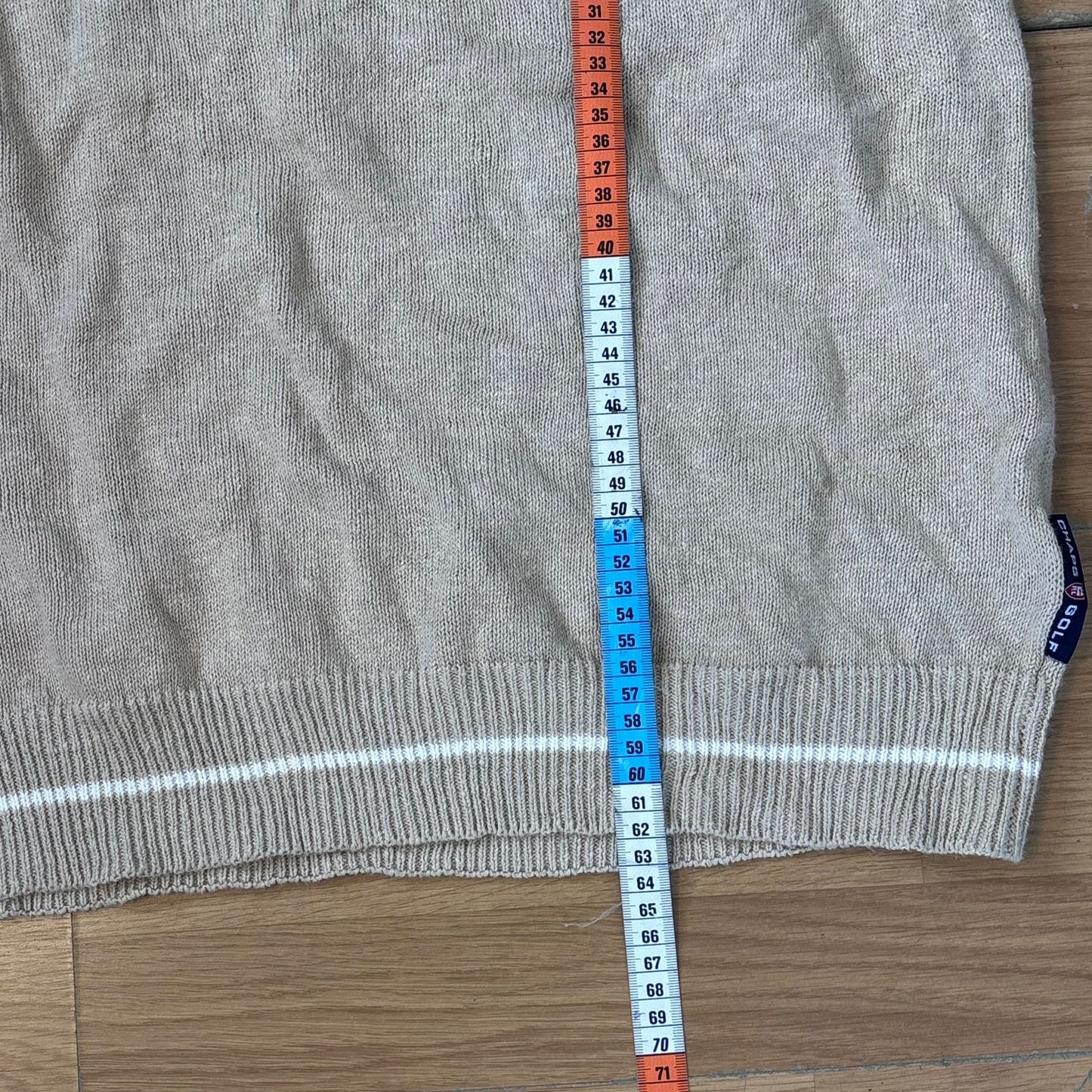 Pull col V sans manches CHAPS en maille - Taille XL