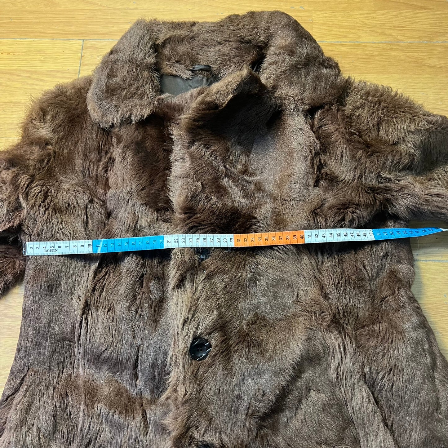 Manteau mi-long fausse fourrure marron - by ZAINAB