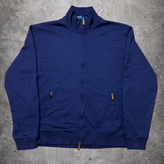 Pull zippé bleu marine - Polo by Ralph Lauren - Taille XL
