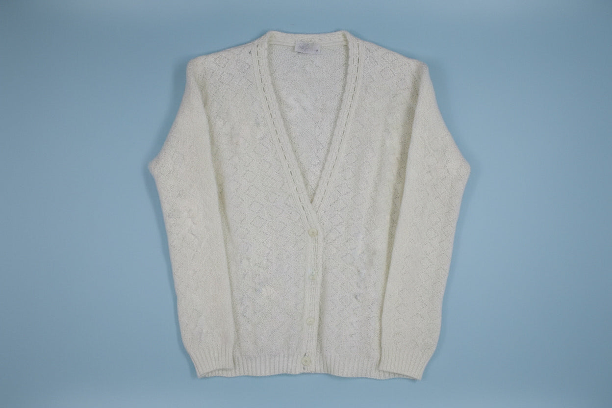Cardigan blanc en maille – BY PRMEC