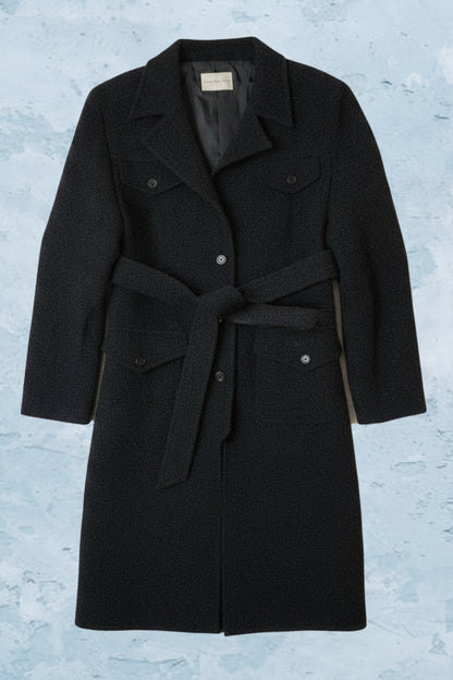 Manteau Long noir chiné - by MIA - Taille : XS / S (estimée)