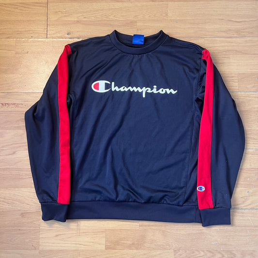 Sweat crewneck noir et rouge - Champion - Taille M