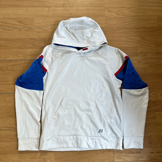 Hoodie Russell tricolore blanc bleu rouge – Taille XL
