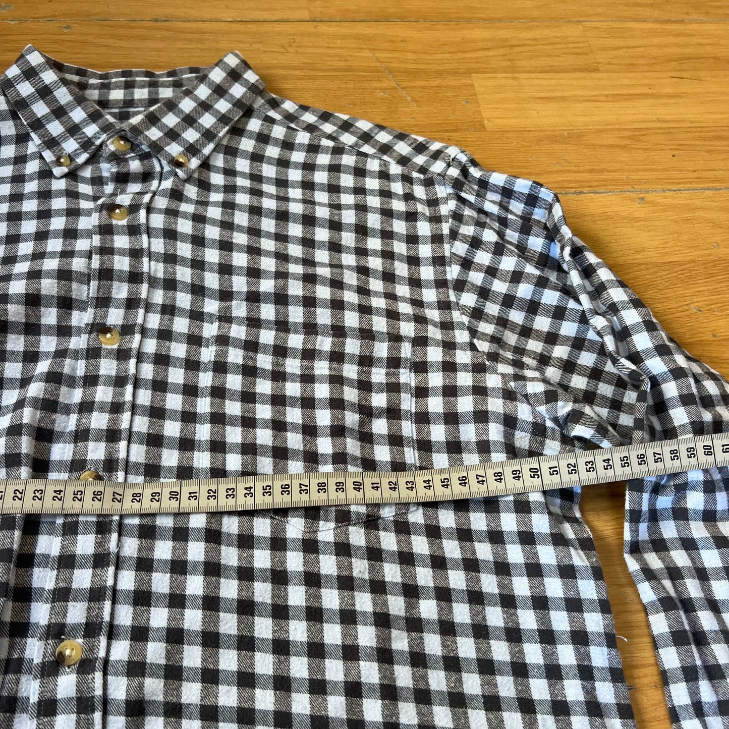 Chemise à carreaux noir et blanc - Taille L