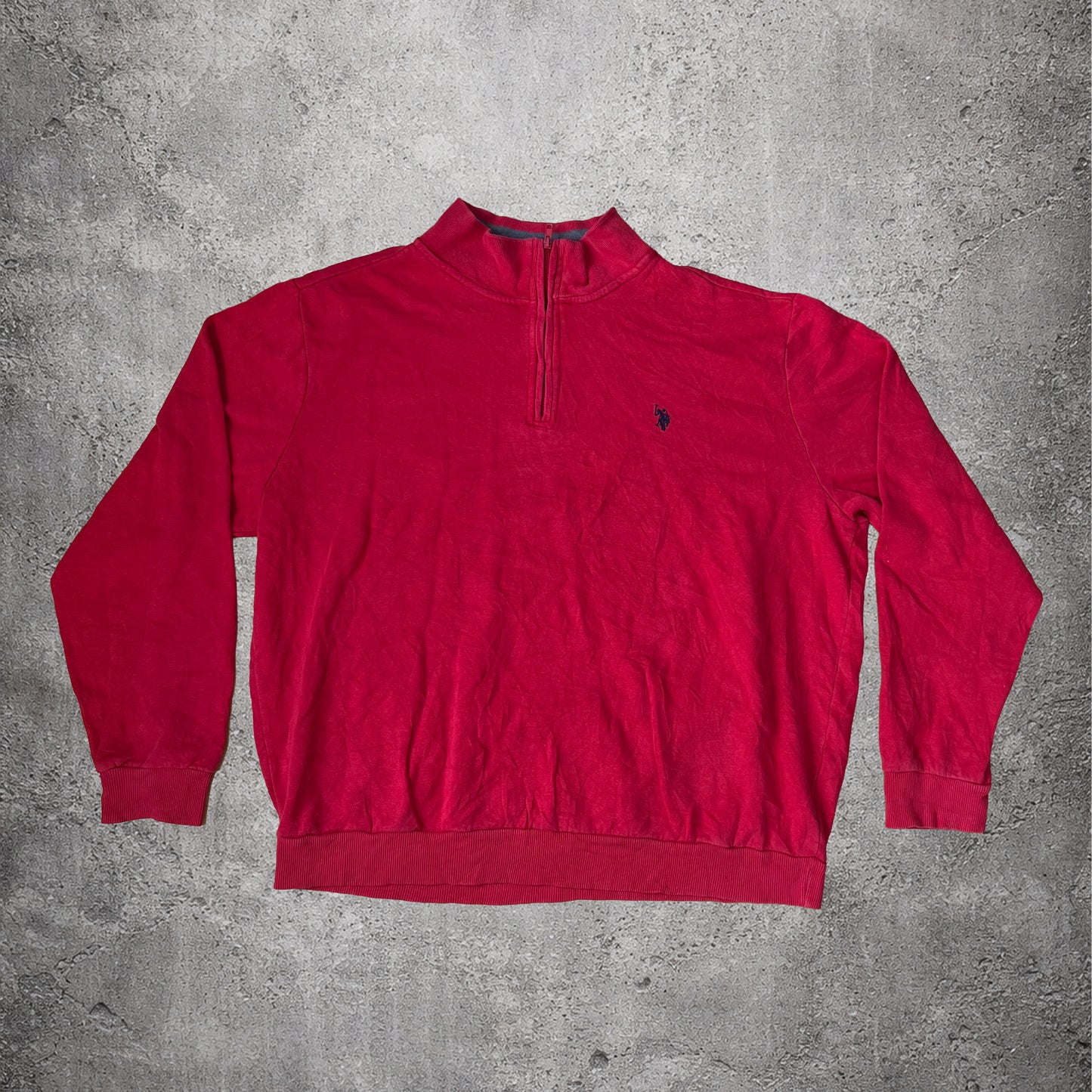 Sweat rouge quart de zip US Polo Assn – Taille XL