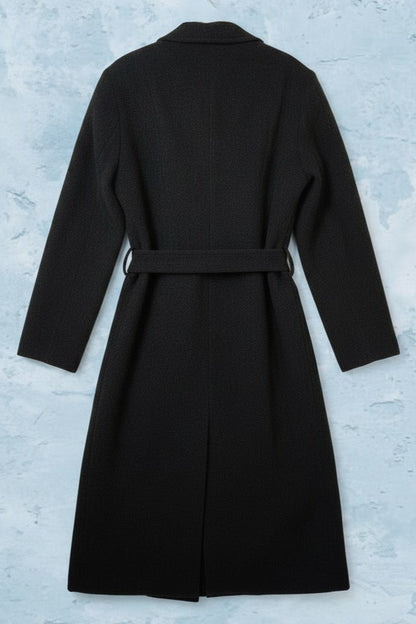 Manteau Long noir chiné - by MIA - Taille : XS / S (estimée)