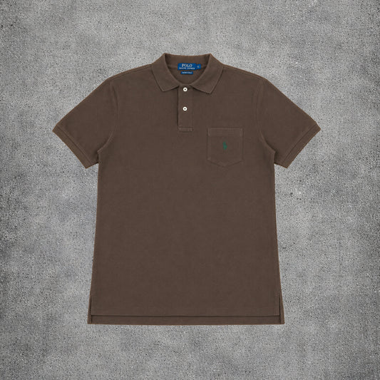 Polo marron - Ralph Lauren - Taille L