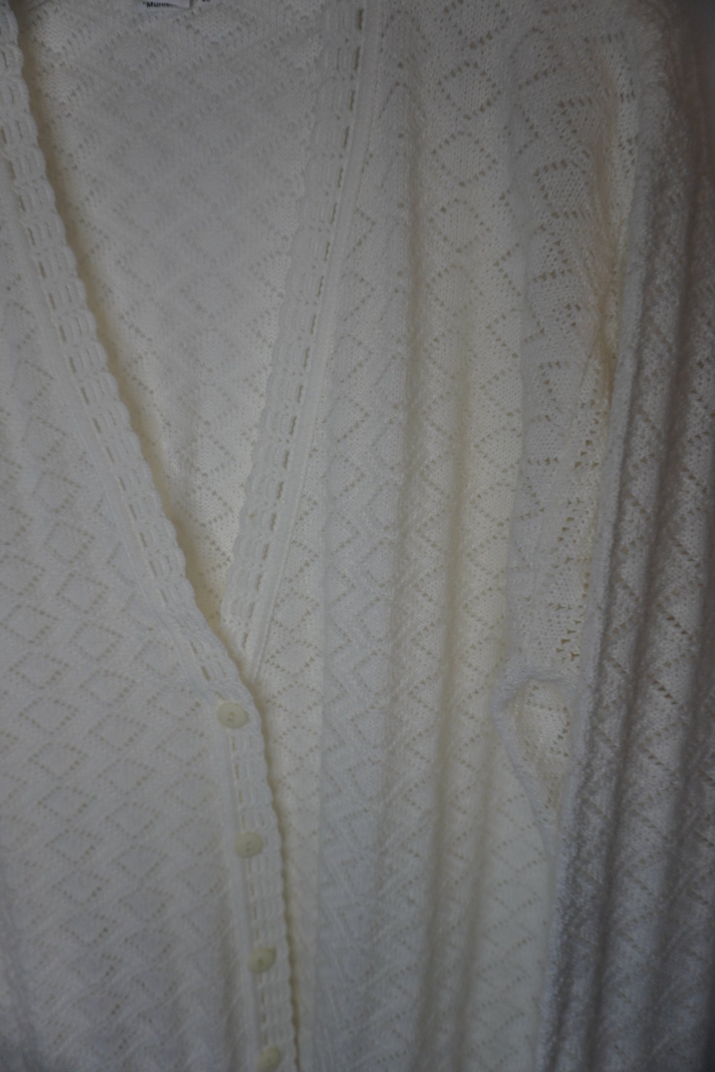 Cardigan blanc en maille – BY PRMEC