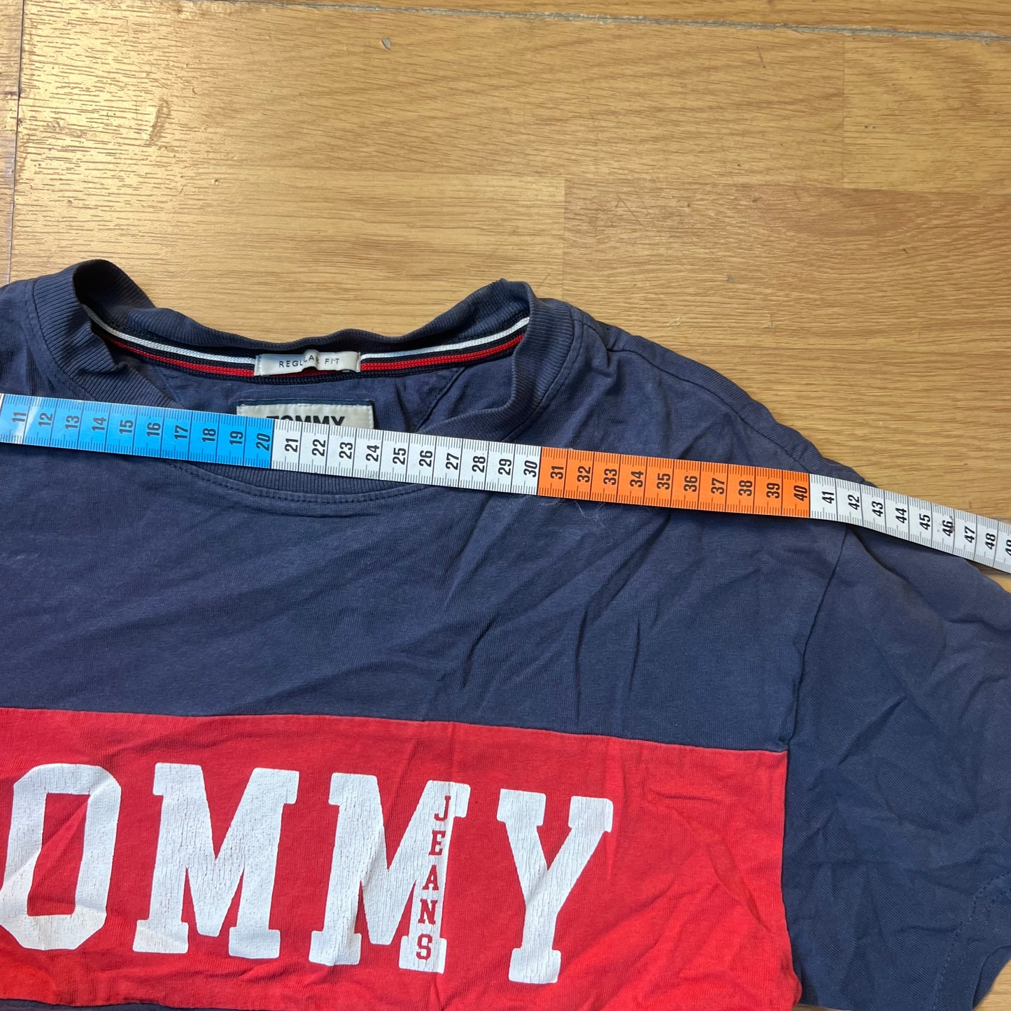 T-shirt bleu marine et rouge - Tommy Hilfiger - Taille XS