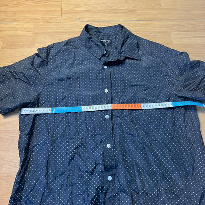 Chemise manches courtes noire à pois blancs - Identic - Taille XL