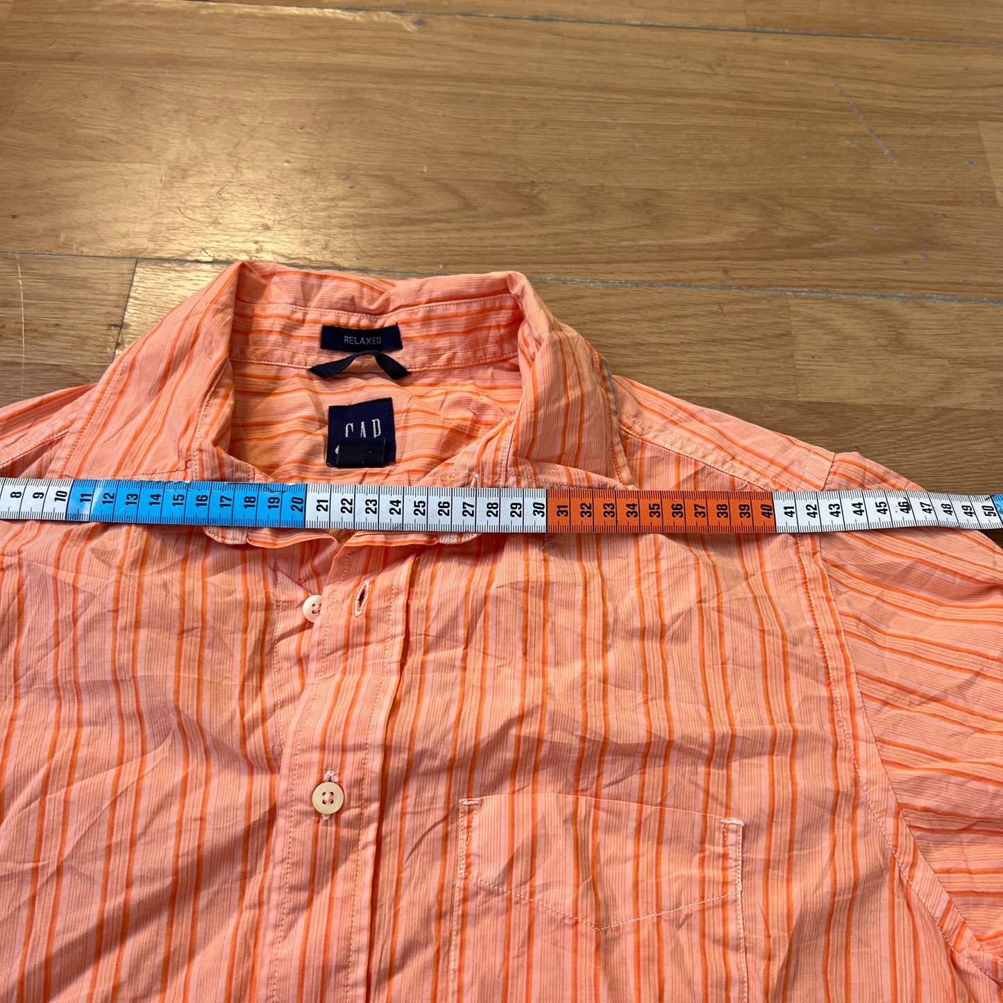 Chemise rayée orange - Gap - Taille S (Relaxed Fit)