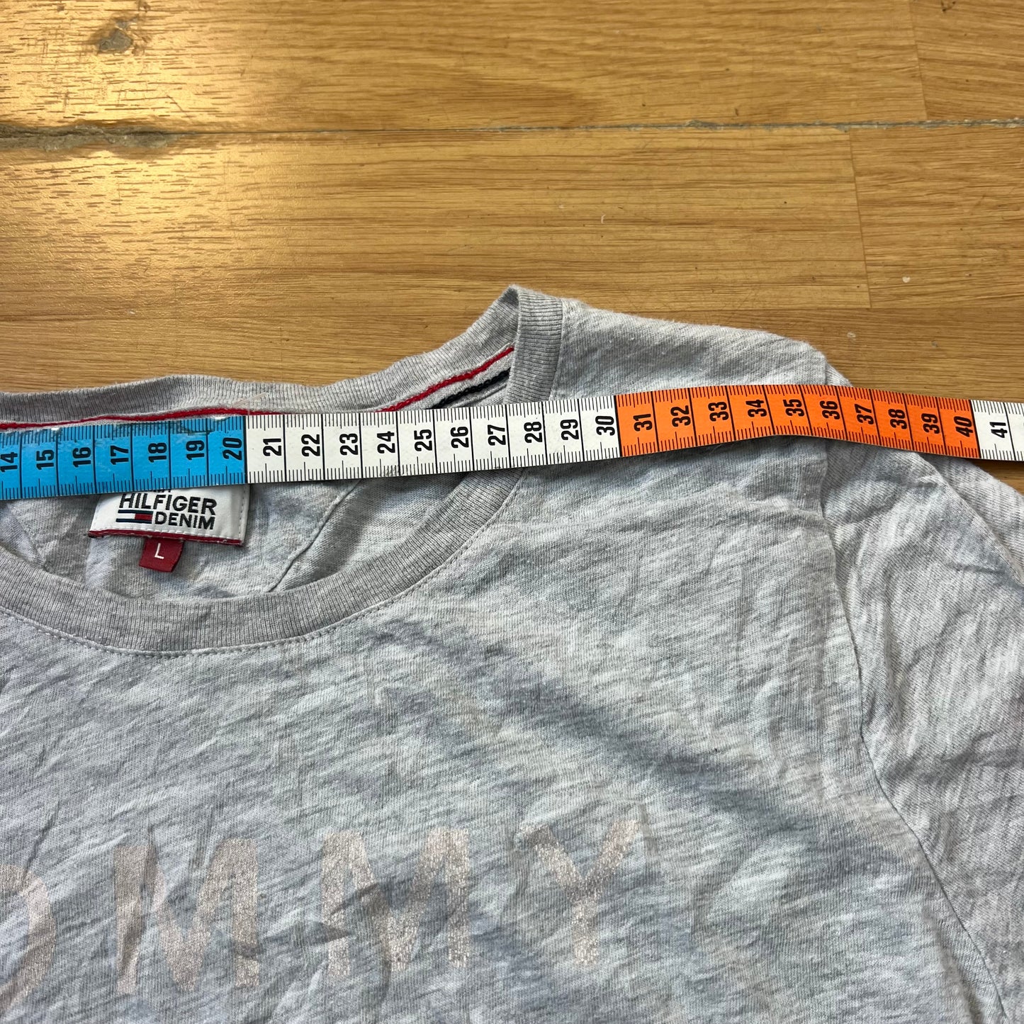 T-shirt gris - Tommy Hilfiger (femme) - Taille L