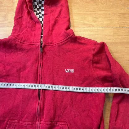 Sweat à capuche zippé rouge - Vans - Taille M