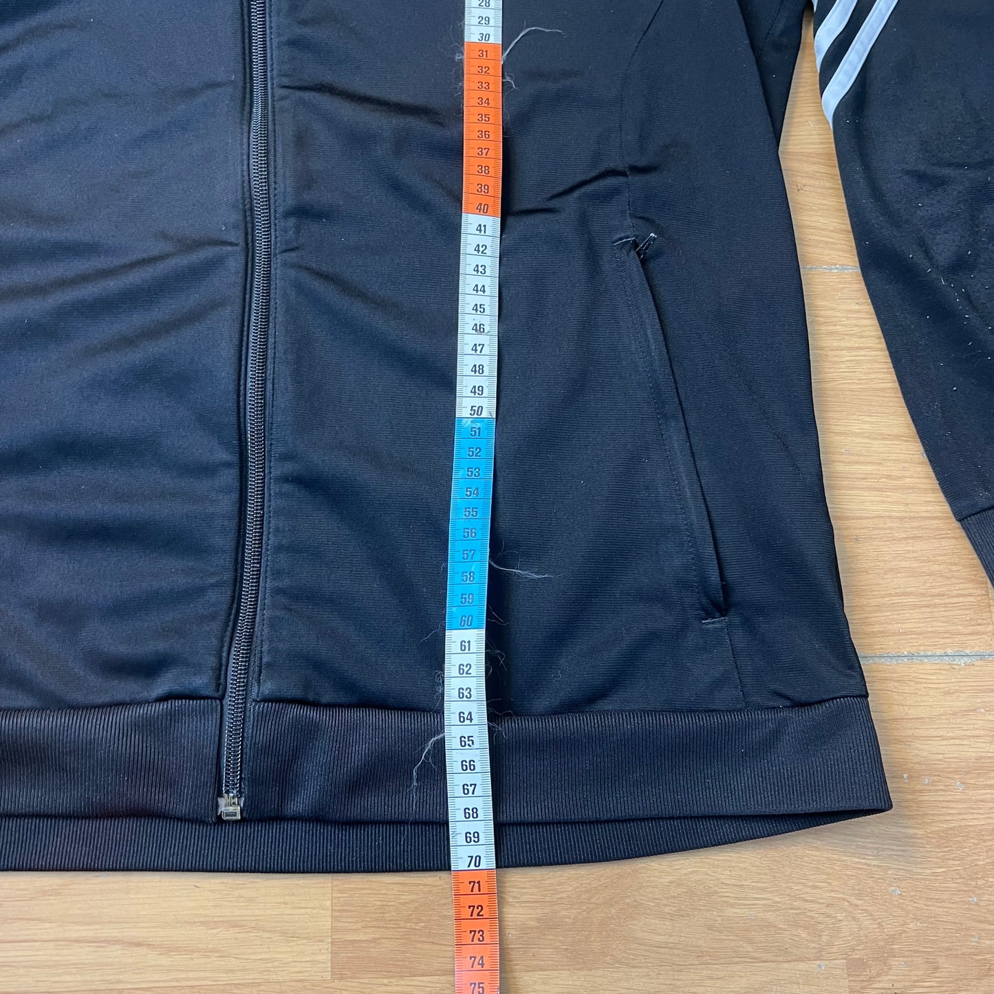 Sweat zippé noir et gris - Adidas - Taille L