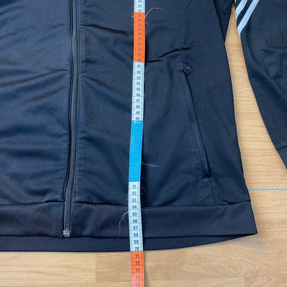 Sweat zippé noir et gris - Adidas - Taille L