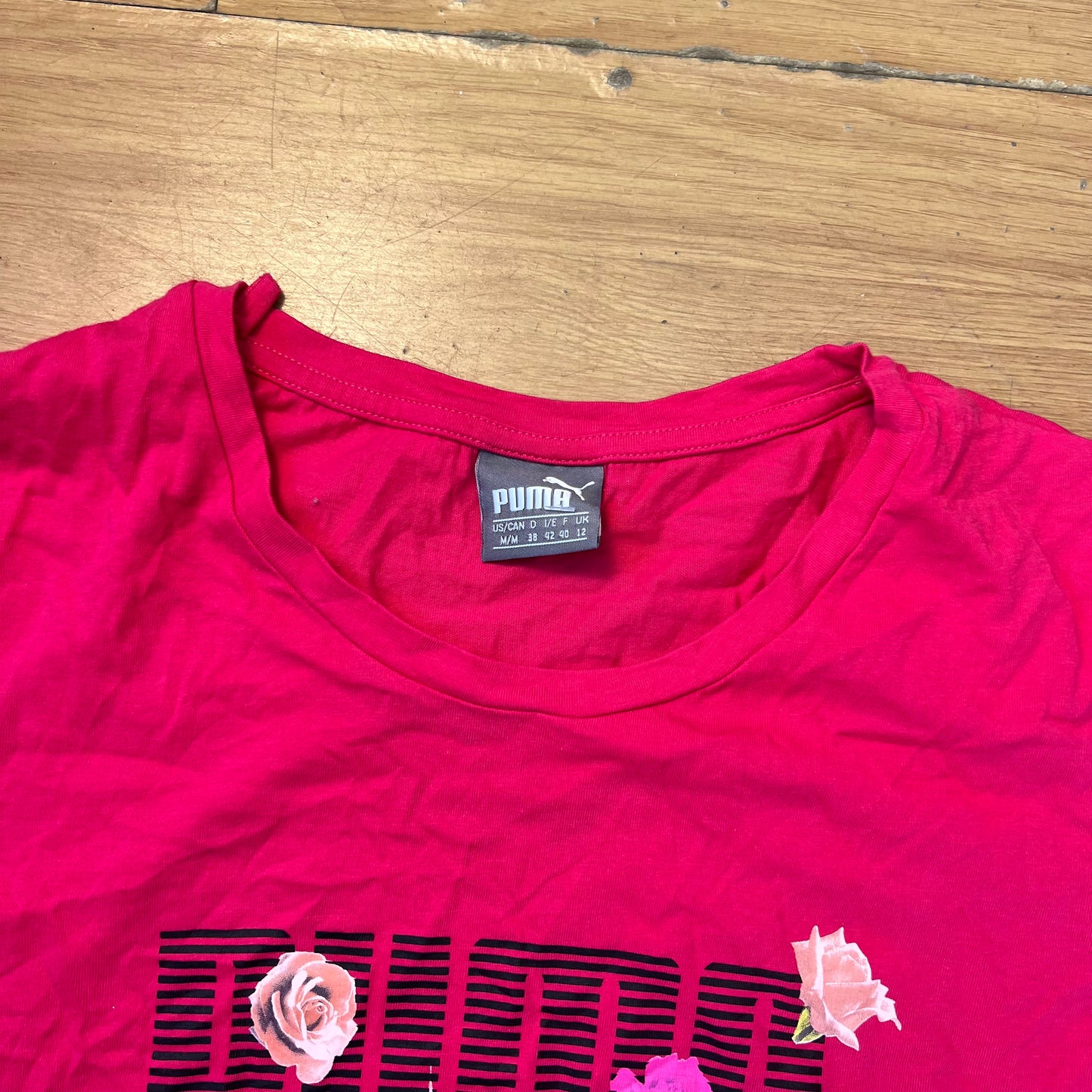T-shirt rose vif - Puma (femme) - Taille M