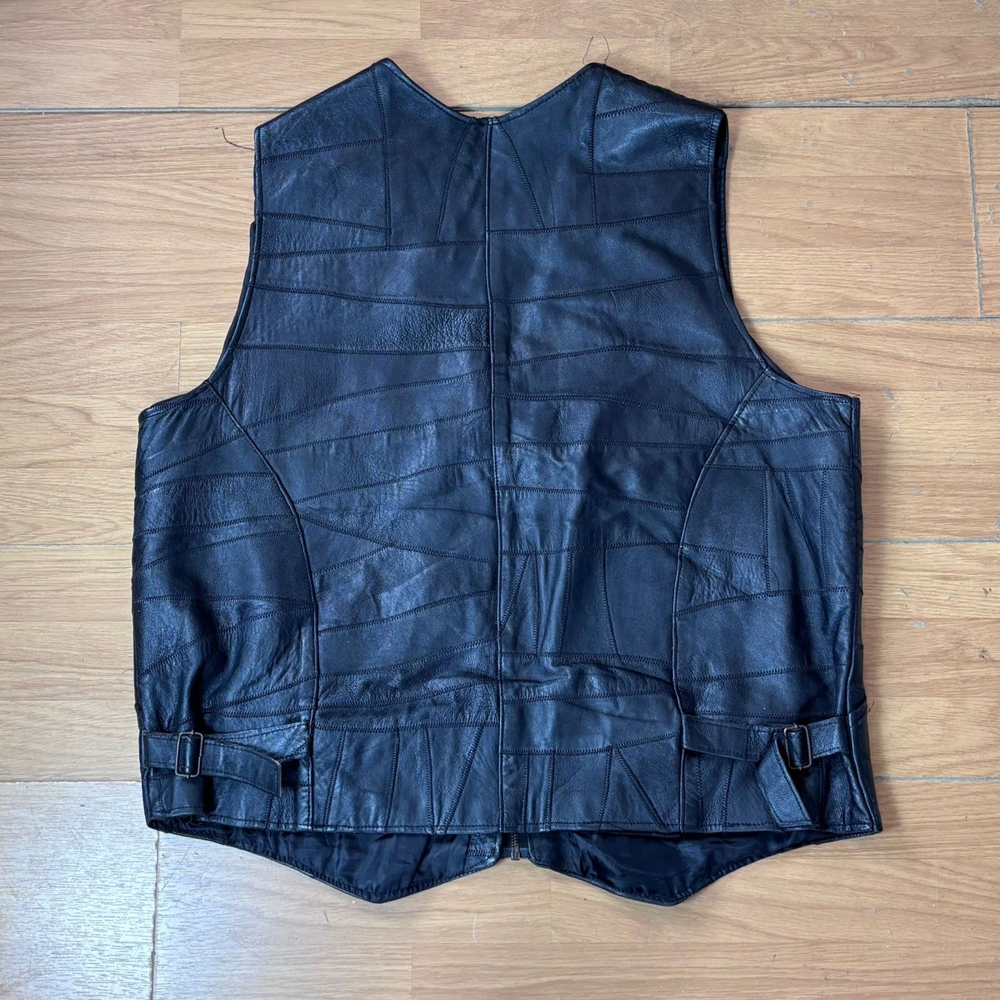 Gilet sans manches en cuir – Taille XL (Echtes Leder)
