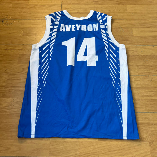T-shirt basketball bleu et blanc - Taille L