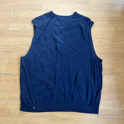Pull sans manches Tommy Hilfiger bleu foncé – Taille 4XL