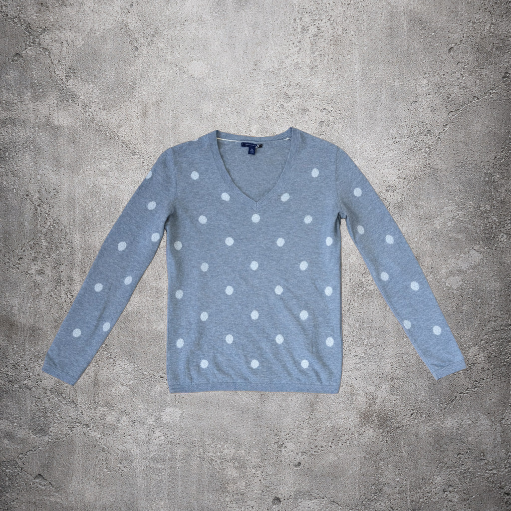 Pull col V gris - Tommy Hilfiger - Taille XS