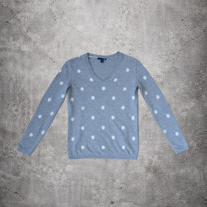Pull col V gris - Tommy Hilfiger - Taille XS