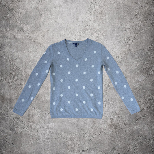 Pull col V gris - Tommy Hilfiger - Taille XS
