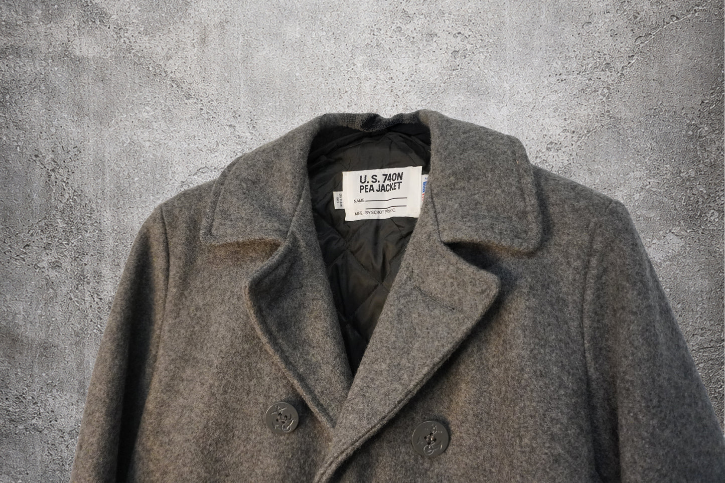 Veste laine gris clair US 740N Pea Jacket – Taille – L