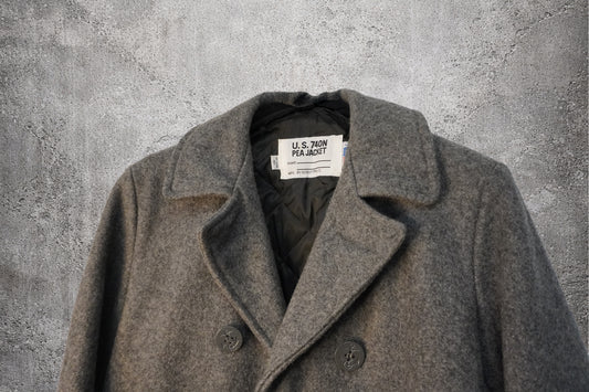 Veste laine gris clair US 740N Pea Jacket – Taille – L