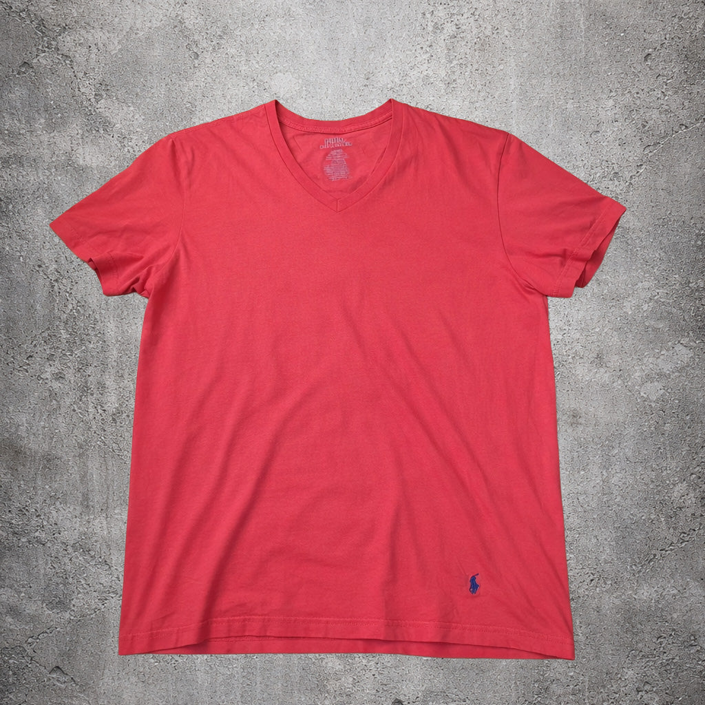 Top col V rouge pâle - Ralph Lauren - Taille L