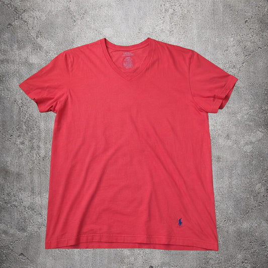 Top col V rouge pâle - Ralph Lauren - Taille L