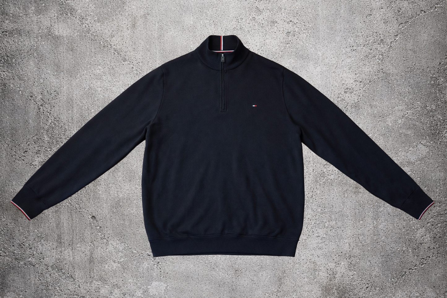 Pull quarter-zip noir - Tommy Hilfiger - Taille XXL