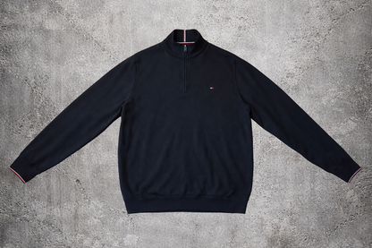 Pull quarter-zip noir - Tommy Hilfiger - Taille XXL