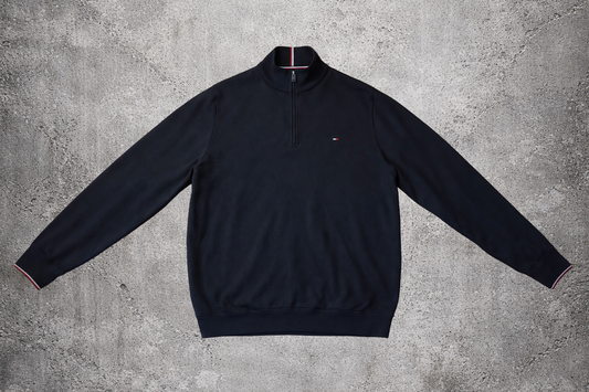 Pull quarter-zip noir - Tommy Hilfiger - Taille XXL