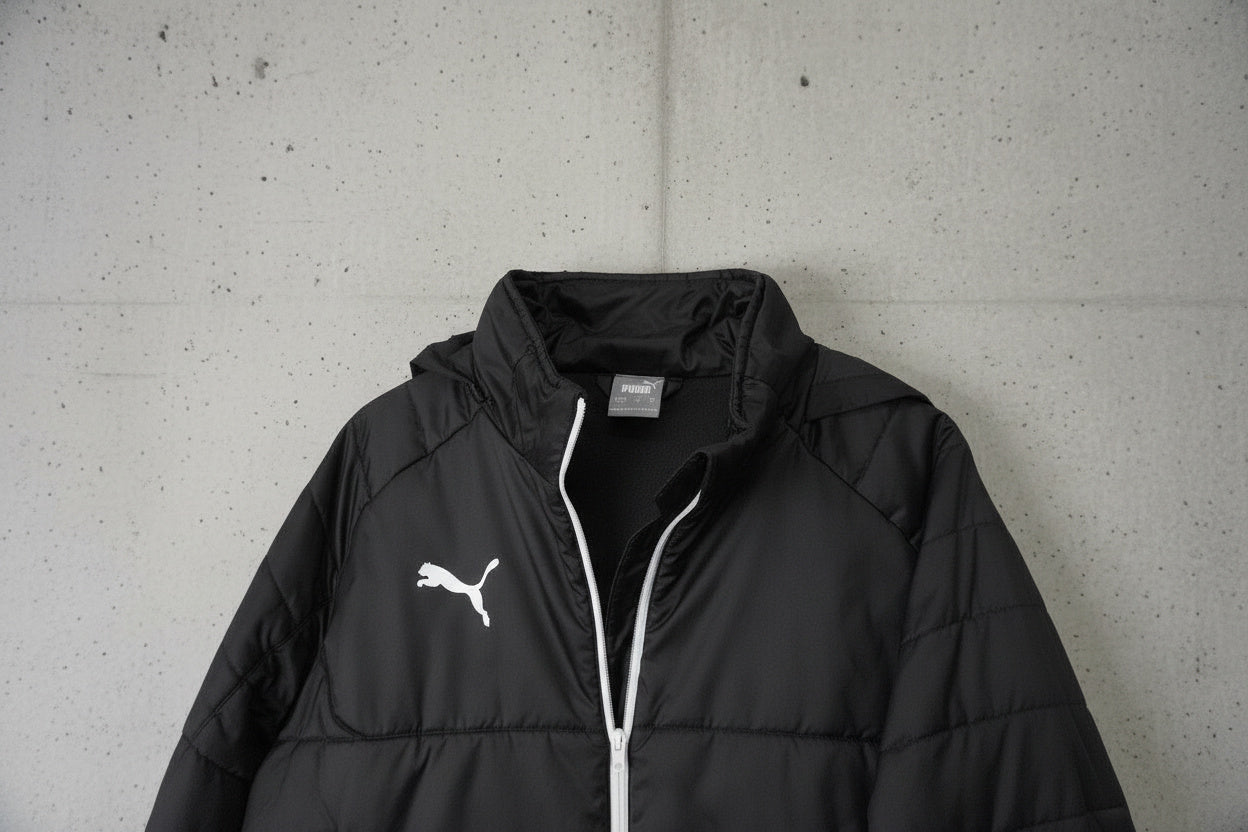 Veste matelassée noire PUMA – taille S (convient M, oversize)